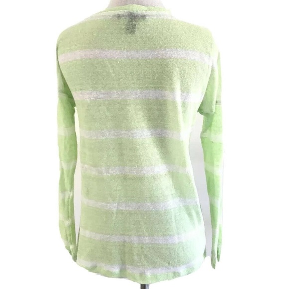 Lauren Ralph | Womens Size L Crewneck Pullover Sweater Striped 100% Linen - Picture 4 of 10